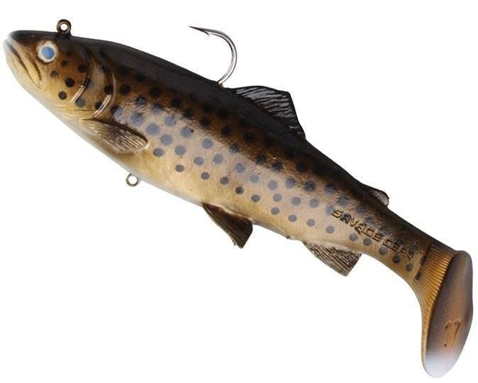 Nepřiřazeno Savage Gear - Trout Rattle Shad 20,5cm 98g dark brown trout 48780