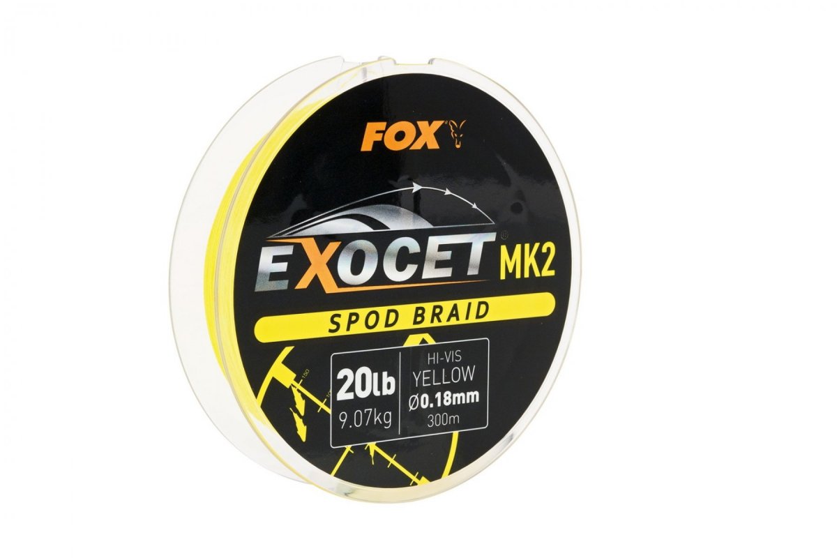 FOX - Šňůra Exocet MK2 Spod Braid 0,18mm 20lb 300m Yellow