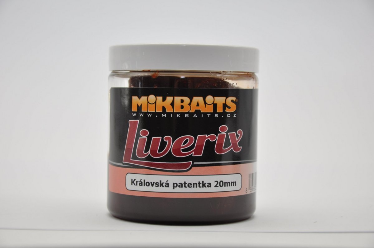 Mikbaits - Liverix Boilie v dipu Královská patentka 24mm 250ml