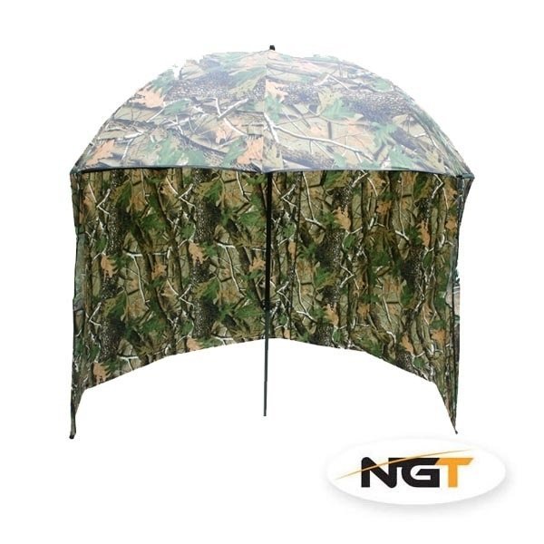 NGT - Deštník s bočnicí Camo Brolly with Side Sheet 2,2m