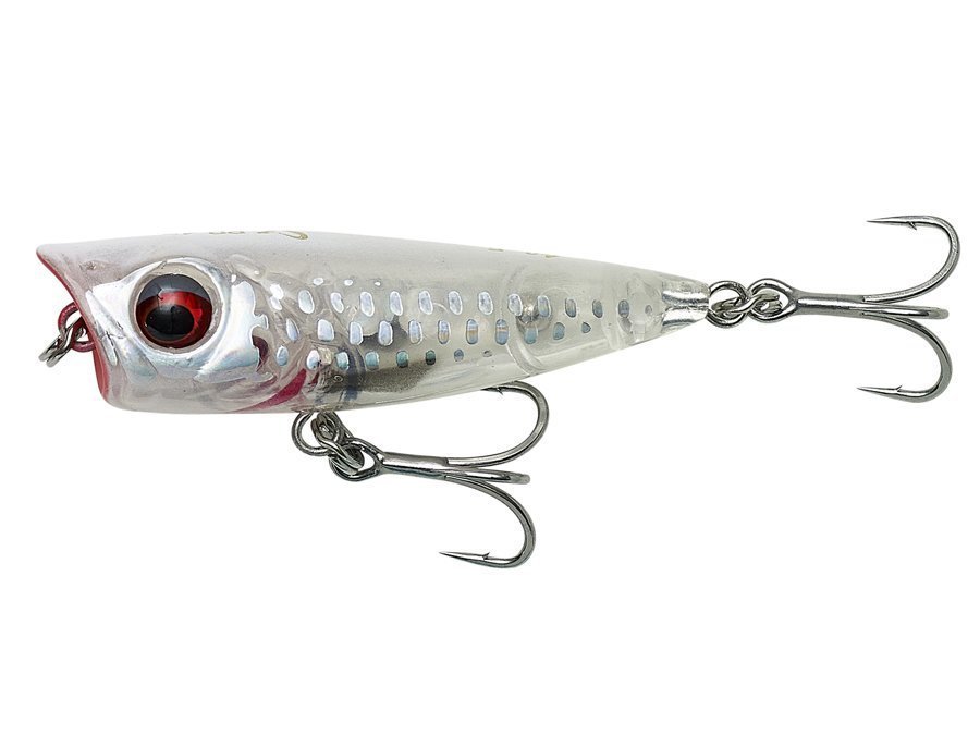 Savage Gear - Wobler 3D MINNOW POPPER 4.3CM 2.6G FLOATING CRYSTAL WHITE
