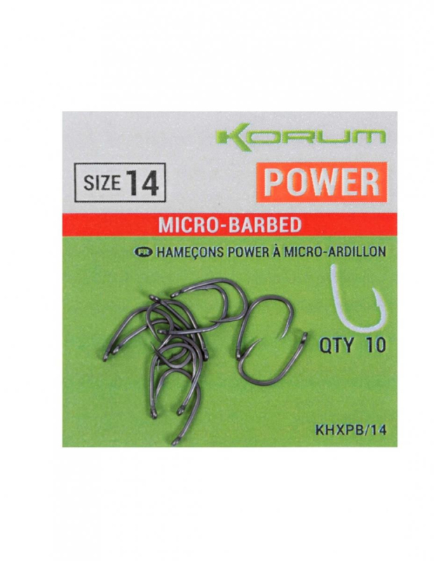 Korum - Háčky Xpert Power Micro Hooks Barbed vel. 8 10ks