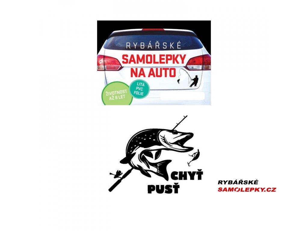 Rybarskesamolepky.cz Rybarskesamolepky - Samolepka Chyť a pusť Černá