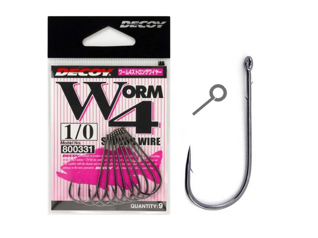Decoy - Háček Worm 4 Strong Wire s protihrotem vel.2/0 9ks