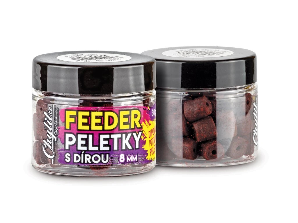 Chytil - Feeder peletky s dírou příchuť: Jahoda 8mm 30g