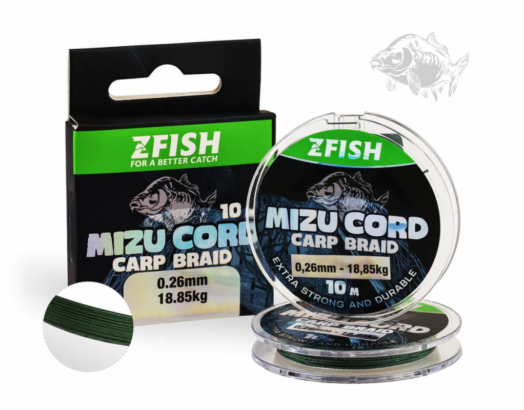 Zfish - Šňůrka MizuCord Carp braid line 0,26mm 18,85kg 10m