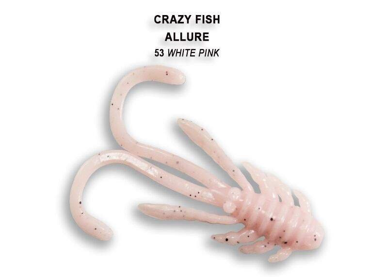 Crazy Fish - Gumová nástraha Allure 4cm White Pink (53) 8ks