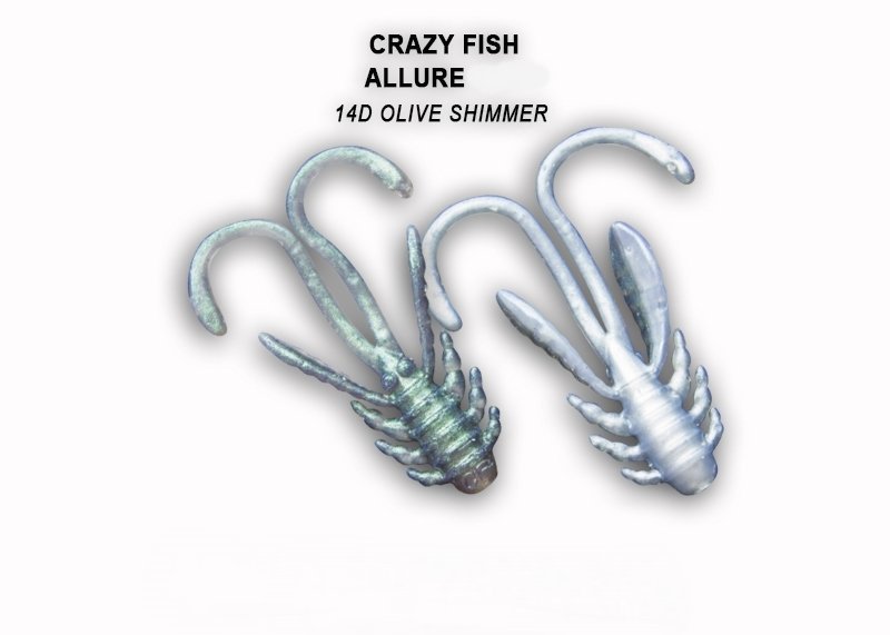 Crazy Fish - Gumová nástraha Allure 1,1 barva 14D balení 10 kusů