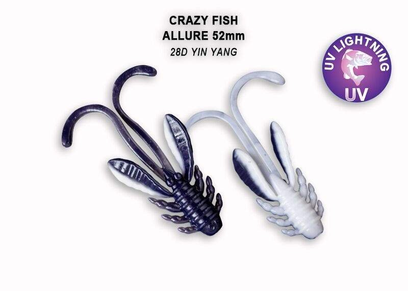 Crazy Fish - Gumová nástraha Allure 2,7cm Yin Yang (28D) 10ks