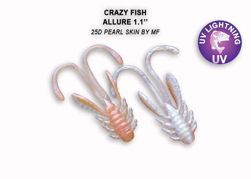 Crazy Fish - Gumová nástraha Allure 2,7cm Pearl skin (25D) 10ks