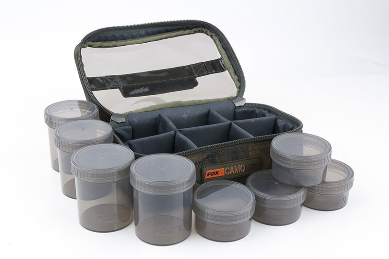 FOX - Pouzdro Camolite Glug Pot Case + 8 Glug Pots