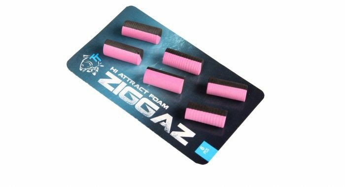 Nash - Pěnové válečky Ziggaz Hi-Attract Foams Black/Pink 6ks