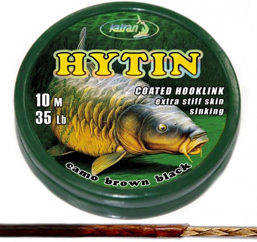 Katran - Šňůra Coated Braided Hook Link Hytin 20lb 9,1kg 10m