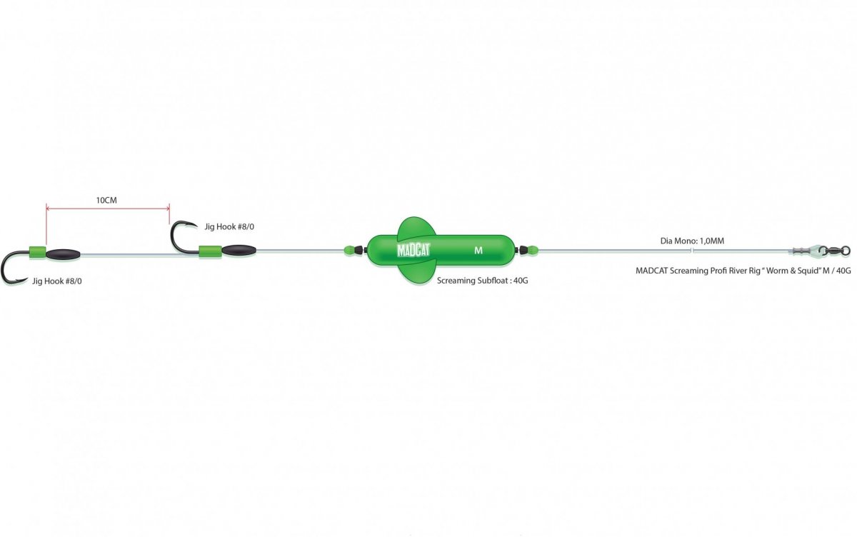 MADCAT Screaming Profi River Rig Deadbait L 60 g
