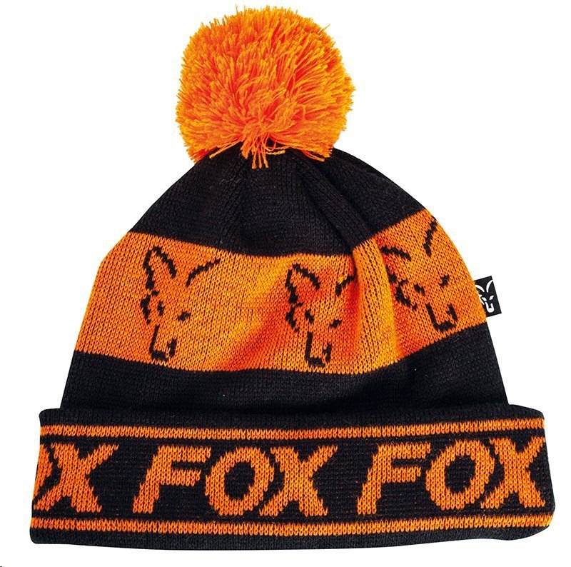 FOX - Čepice Lined Bobble Hat Black/Orange