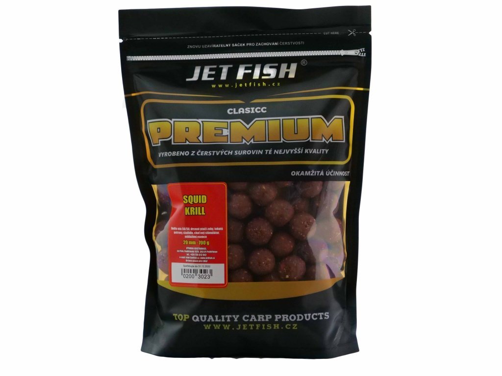Jet Fish - Boilie Premium Clasicc Squid/Krill 20mm 700g