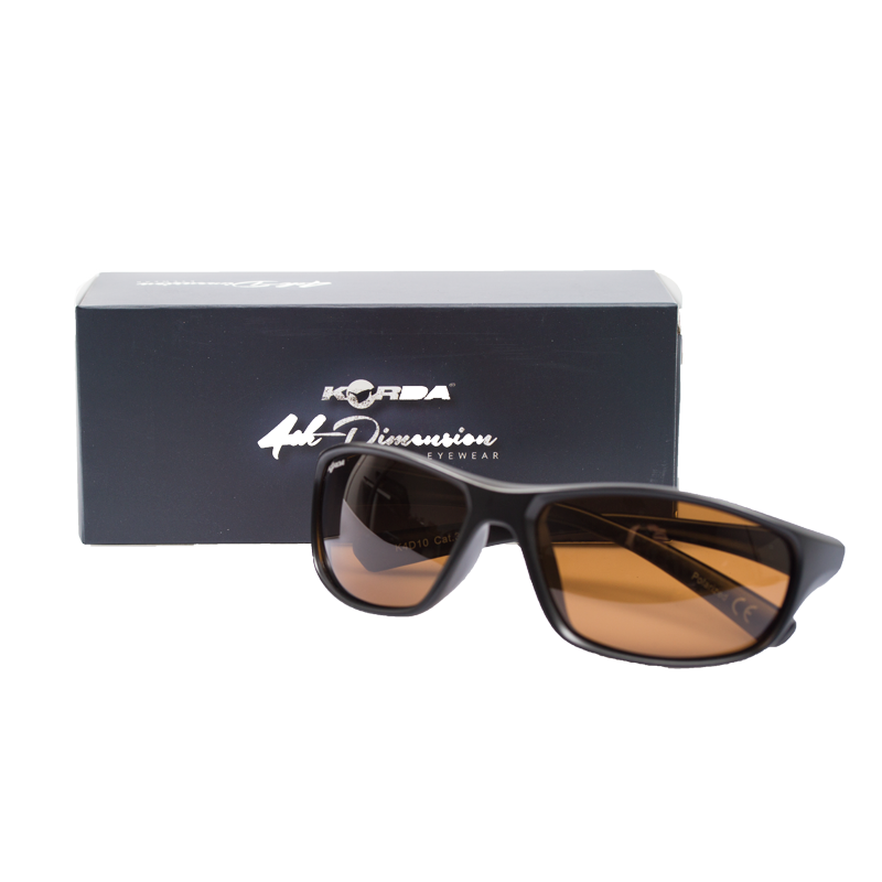 Korda - Polarizační brýle Sunglasses Wraps Gloss Black Brown Lens