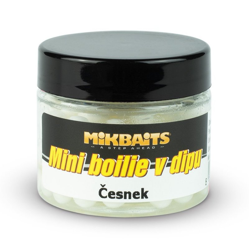 Mikbaits - Mini boilie v dipu Česnek 50ml