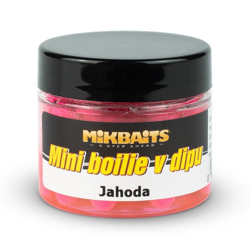 Mikbaits - Mini boilie v dipu Jahoda 50ml