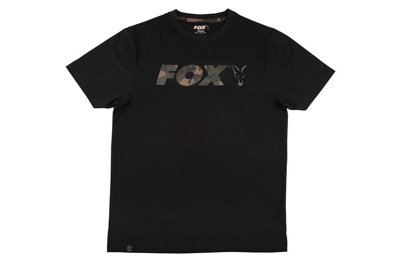 FOX - Tričko Black/Camo Chest Print T-Shirt Velikost M