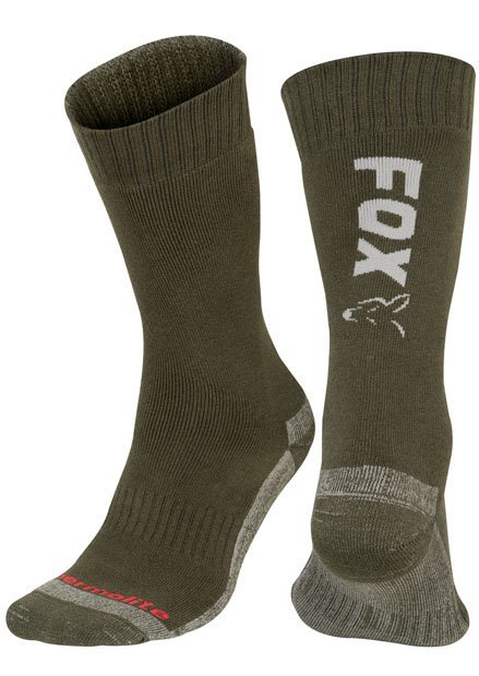 FOX - Ponožky Thermolite Long Sock Black/Orange Velikost 6-9 (EU 40-43)