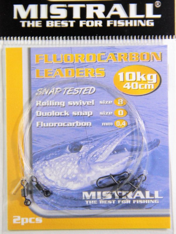 Mistrall - Fluorocarbon Leader 40cm 10kg 2ks
