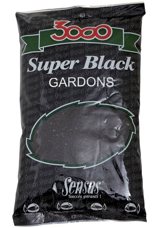 Sensas - Vnadící směs 3000 Super Black Gardons (Plotice-černá) 1kg