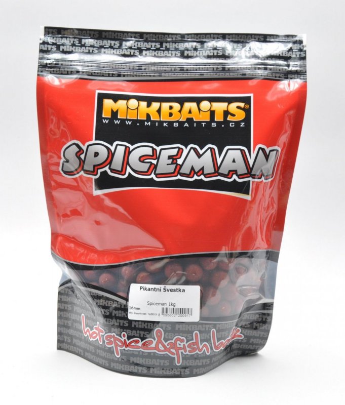 Mikbaits - Spiceman Boilie Pikantní švestka 24mm 1kg
