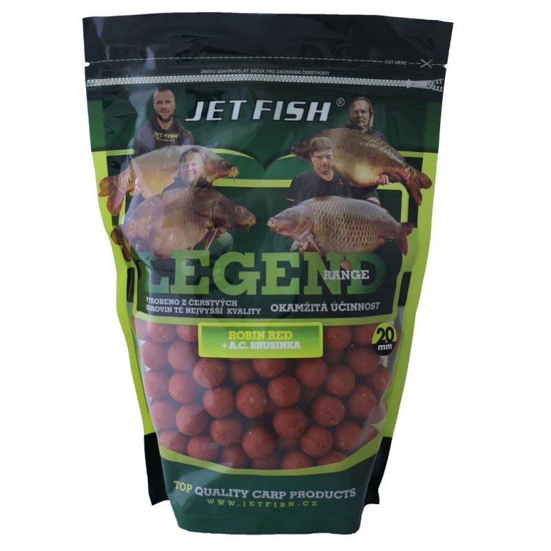 Jet Fish - Boilie Legend Range Robin Red + Brusinka 20mm 1kg