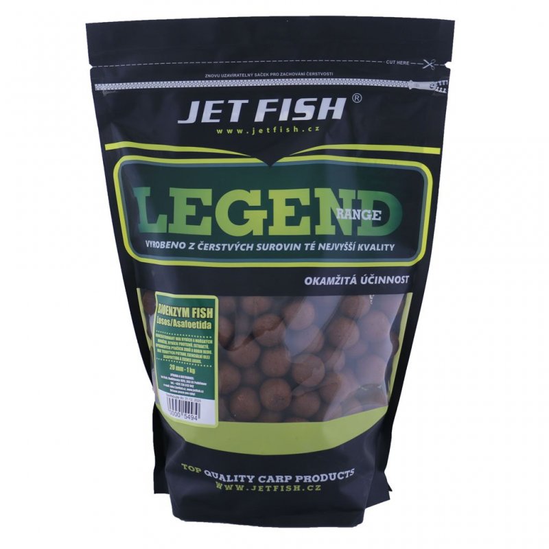 Jet Fish - Boilie Legend Range Bioenzym Fish + Losos/Asafoetida 20mm 1kg