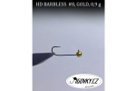 Jigovky.cz - Jigové hlavičky HD BARBLESS vel.8, 5 ks, GOLD, 0,9 g