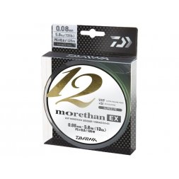 Daiwa - Šňůra Morethan 12 Braid EX+SI 0,18mm 16,2kg 135m Lime Green
