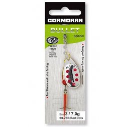 Cormoran - Třpytka Bullet Spinner Velikost 4 12,5g Silver/Red Dots