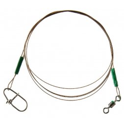 Cormoran - Lanko 1x19 Wire Leader - Swivel and Corlock Snap Hook 12kg 30cm