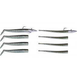 Savage Gear - Gumová nástraha Mini sandeel Kit Sandeel 10ks (2x4ks+2xjig.hlavička)
