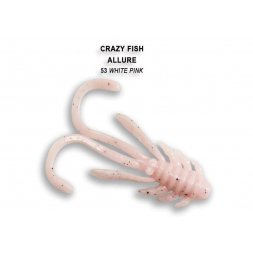Crazy Fish - Gumová nástraha Allure 4cm White Pink (53) Squid dip 8ks