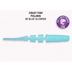 Crazy Fish - Gumová nástraha Polaris 4,5cm Blue Glowing (90) 8ks