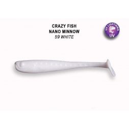 Crazy Fish - Gumová nástraha Nano Minnow 4cm White (59) 8ks