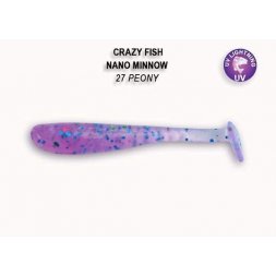Crazy Fish - Gumová nástraha Nano Minnow 5,5cm Peony (27) 8ks