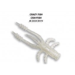 Crazy Fish - Gumová nástraha Crayfish 4,5cm Snow White (49) 8ks
