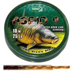 Katran - Šňůra Coated Braided Hook Link Aspid 9 15lb 6,8kg 10m