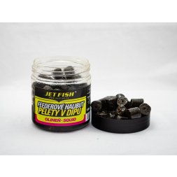 Jet Fish - Feederové halibut pelety v dipu 12mm 120g Oliheň