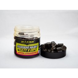 Jet Fish - Feederové halibut pelety v dipu 12mm 120g Česnek