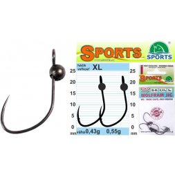 FishUP - Háčky Vanfook Wolfram Jig WG bez proti hrotu 0,55g Velikost XL 5ks