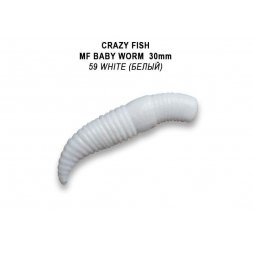 Crazy Fish - Gumová nástraha MF Baby worm 3cm Barva 59 Sýr 12ks