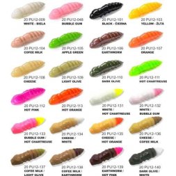 FishUP - Umělá nástraha dipovaná Pupa 3cm Dark Olive/White 10ks