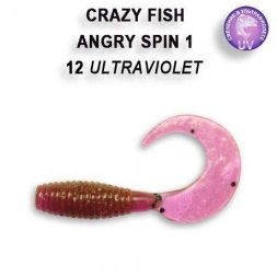 Crazy Fish - Gumová nástraha Angry spin 4,5cm Barva 12 10ks