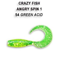 Crazy Fish - Gumová nástraha Angry spin 4,5cm Barva 54 10ks