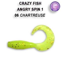 Crazy Fish - Gumová nástraha Angry spin 4,5cm Barva 6 10ks