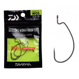 Daiwa - Háček Bassers Worm Hook WOS Velikost 4/0